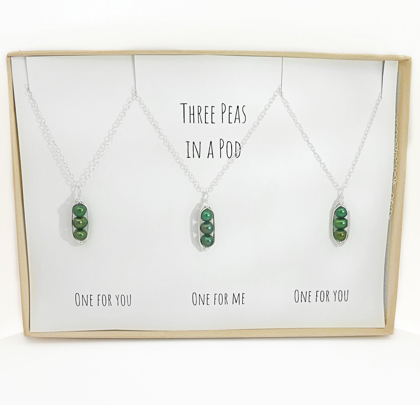 Three Peas in a Pod Friendship Necklace (Set of 3)