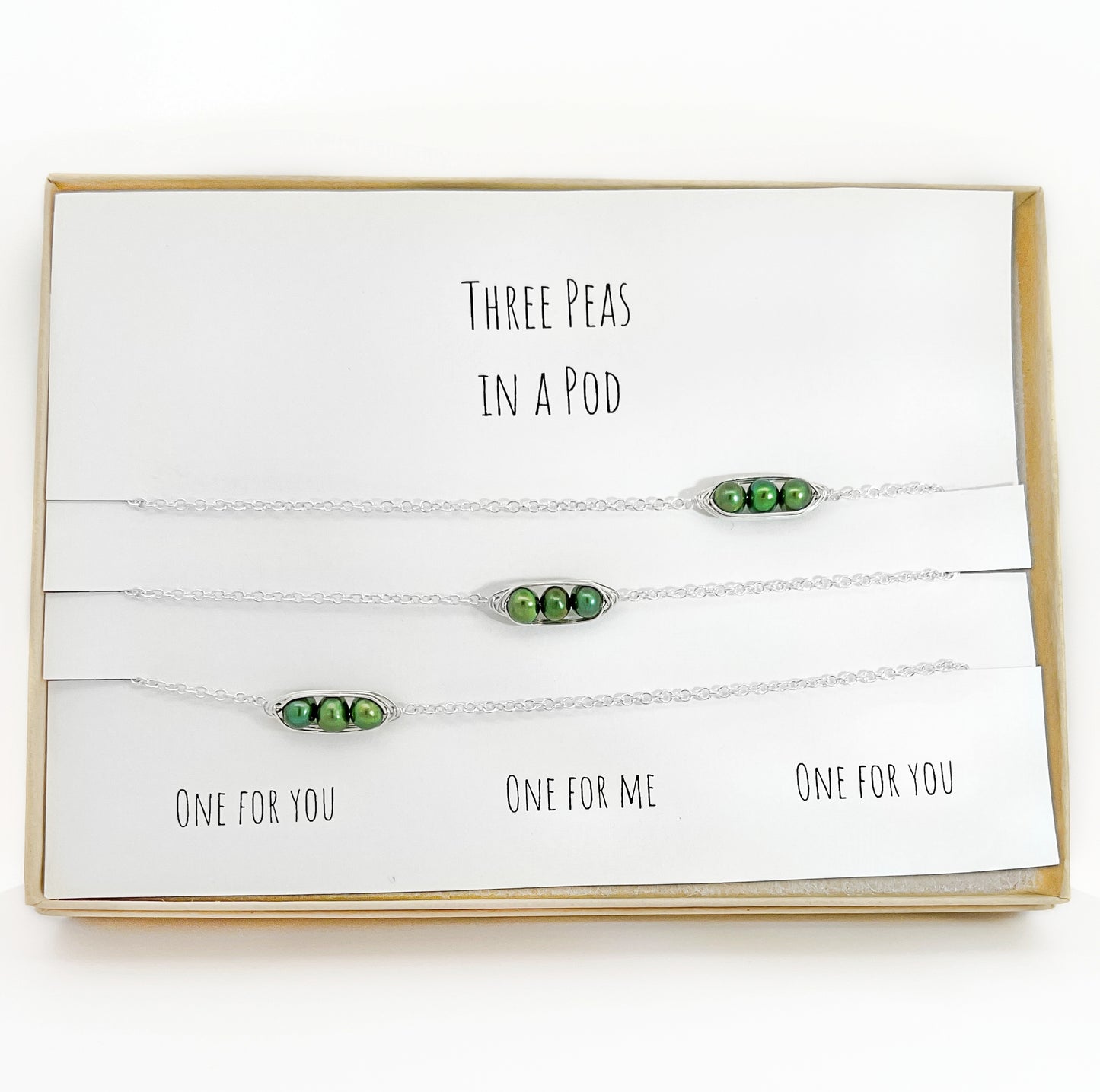 Three Peas in a Pod Pearl Bracelets (Set of 3)
