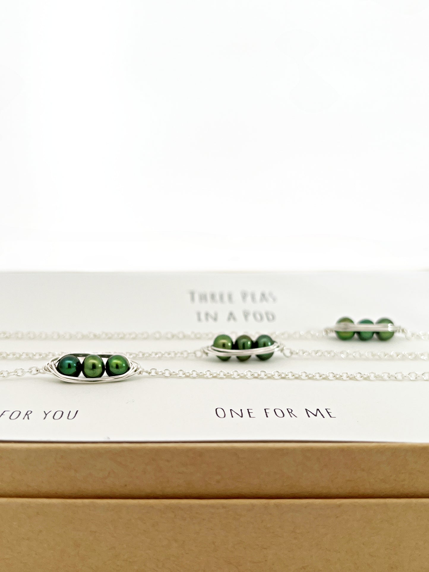 Three Peas in a Pod Pearl Bracelets (Set of 3)