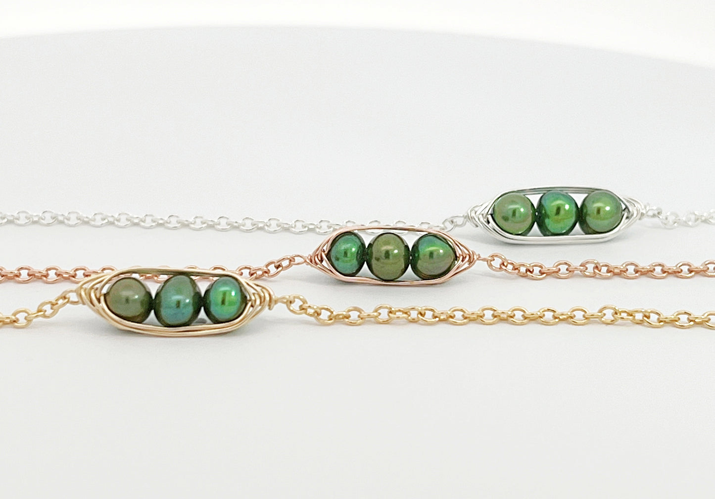 Three Peas in a Pod Pearl Bracelets (Set of 3)
