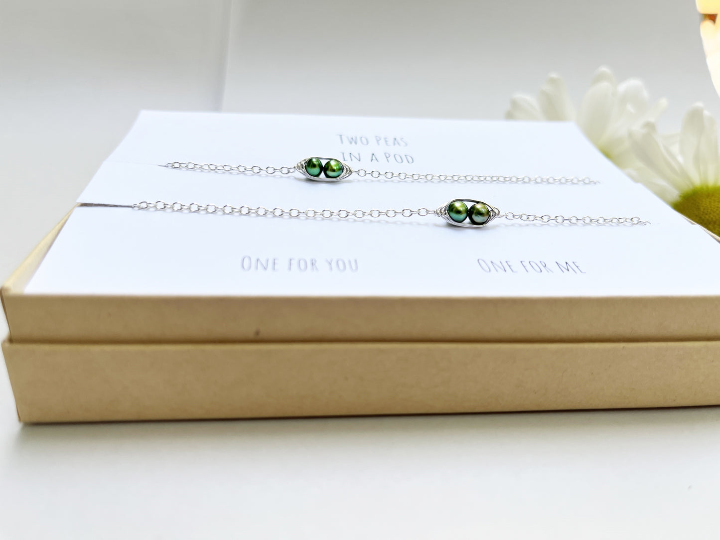 Two Peas in a Pod Pearl Bracelets (Set of 2)