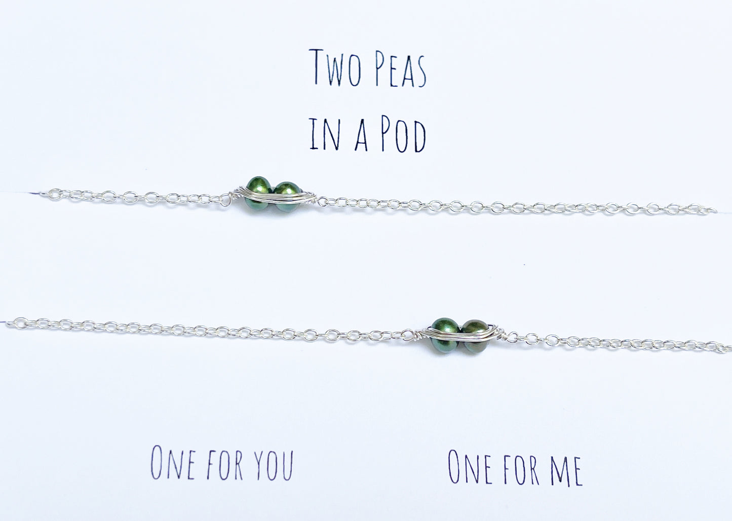 Two Peas in a Pod Pearl Bracelets (Set of 2)
