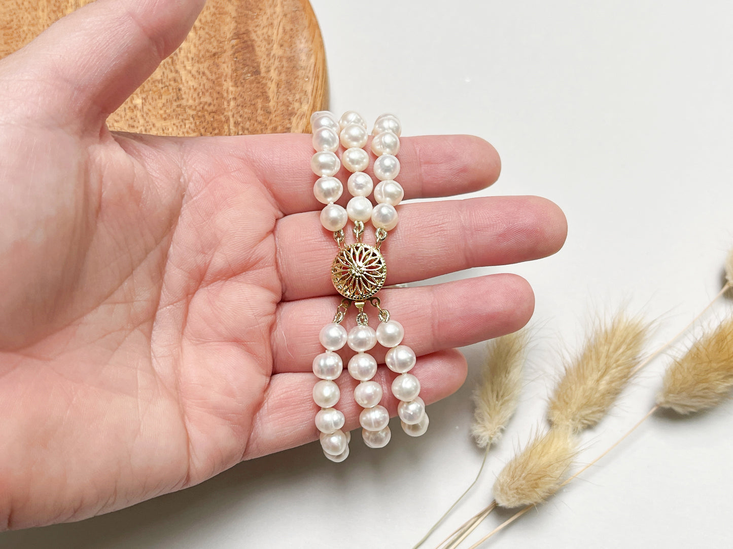 Three Strand Pearl Bracelet
