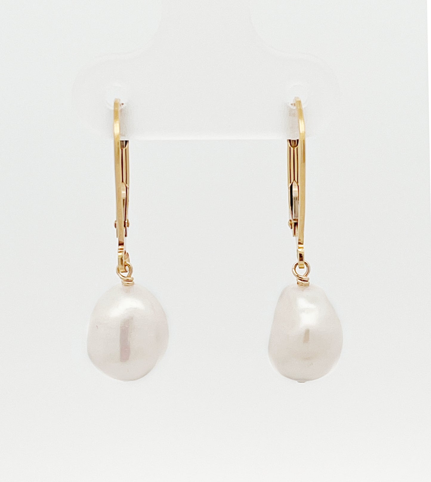Classic White Pearl Drop Earrings