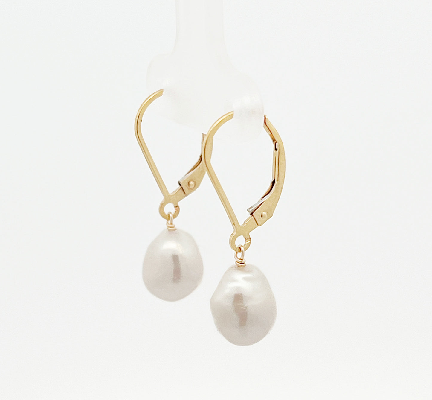 Classic White Pearl Drop Earrings