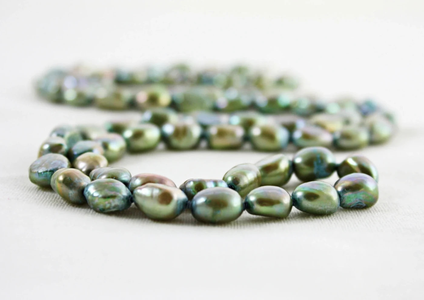 Honeydew Green Freshwater Pearl Necklace | The Pearled Squirrel