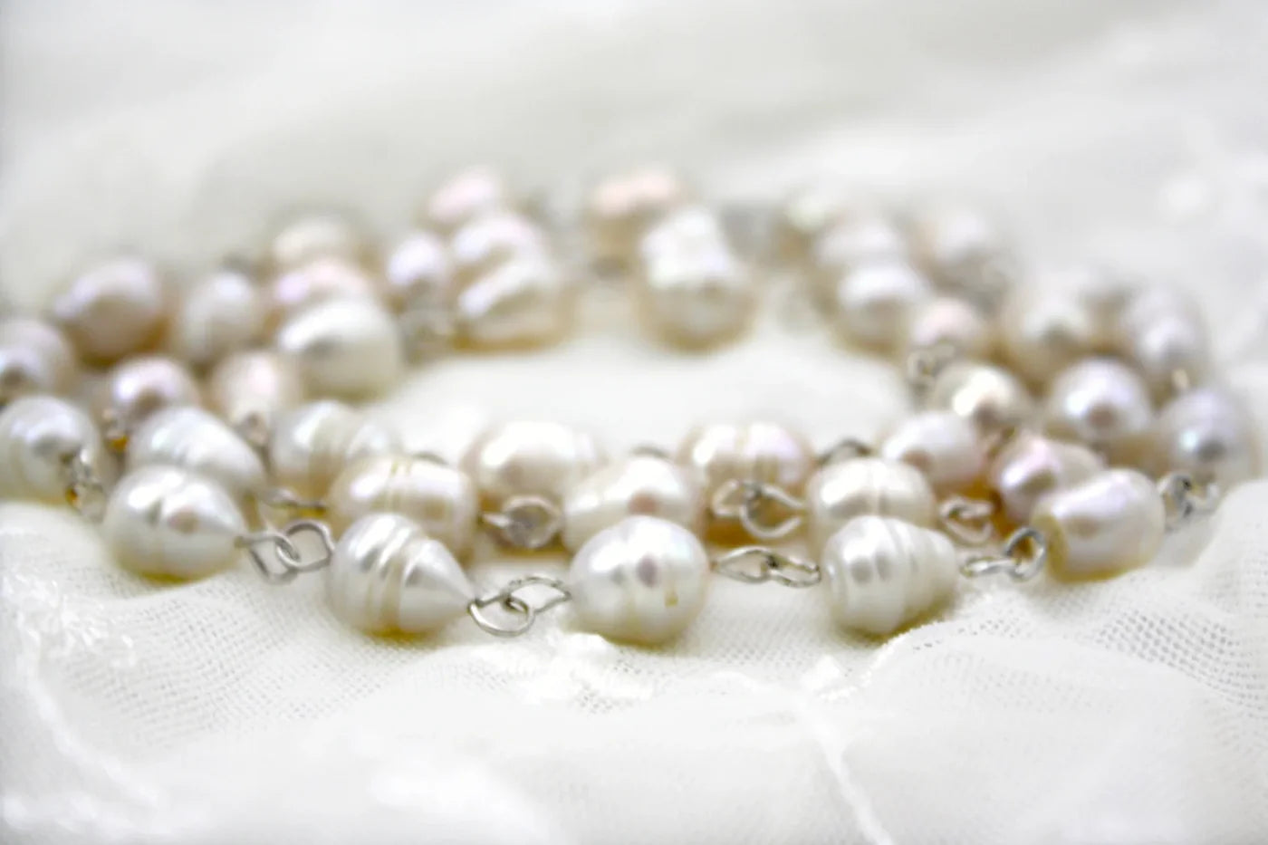 Rosary Style Pearl Necklace