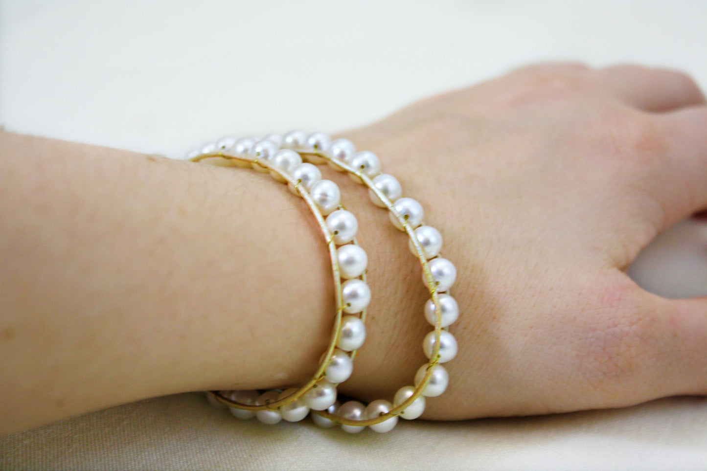Leather Boho Pearl Choker