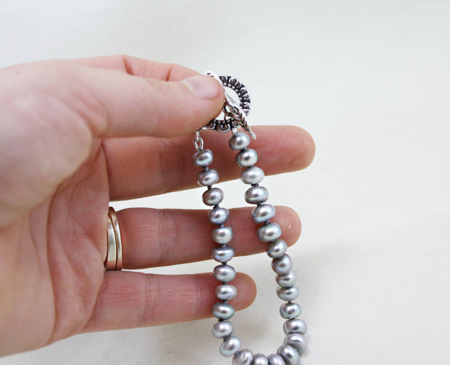 Gray Pearl Bracelet