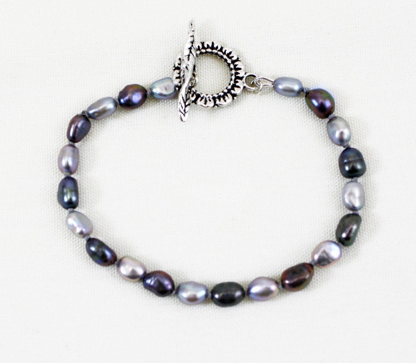 Black and Gray Pearl Bracelet