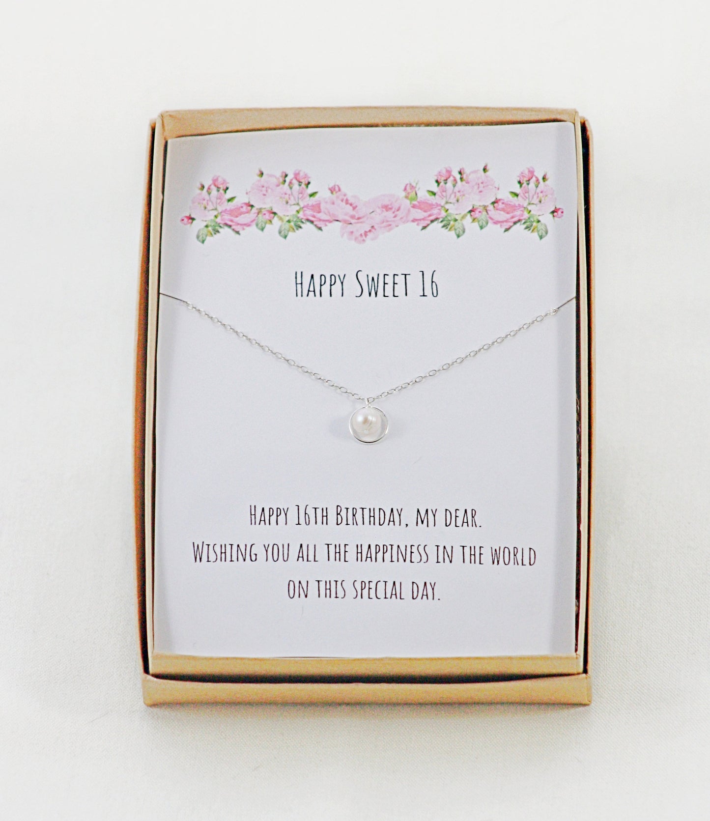 Happy Sweet 16 Pearl Pendant