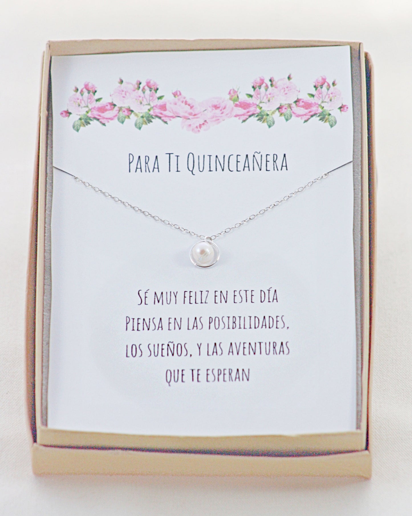 Para Ti Quinceañera Pearl Pendant