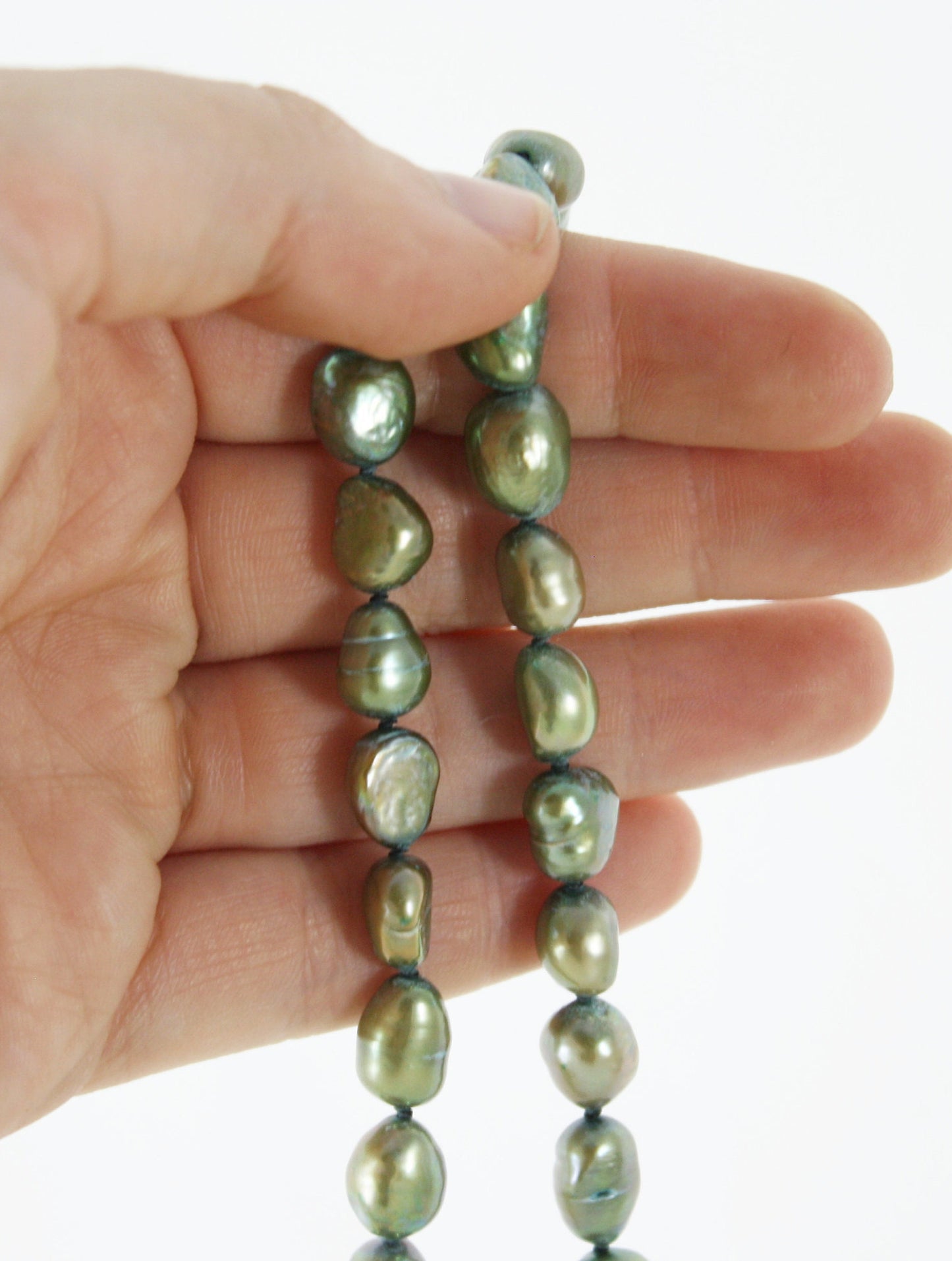 Honeydew Green Freshwater Pearl Necklace | The Pearled Squirrel