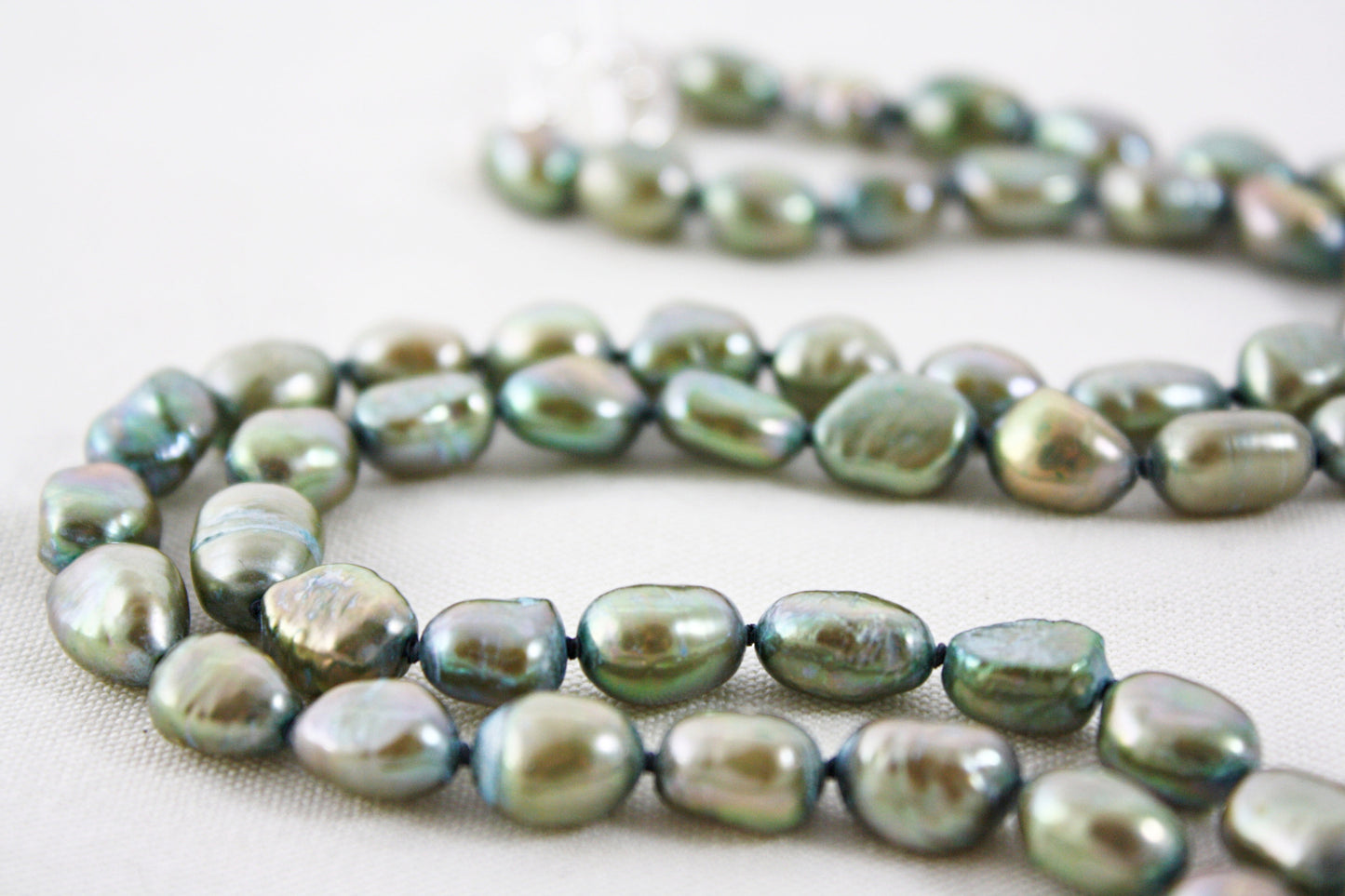 Honeydew Green Freshwater Pearl Necklace | The Pearled Squirrel