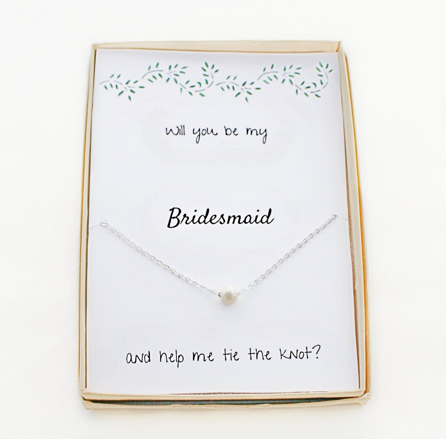 Bridesmaid Proposal Pearl Pendant Gift