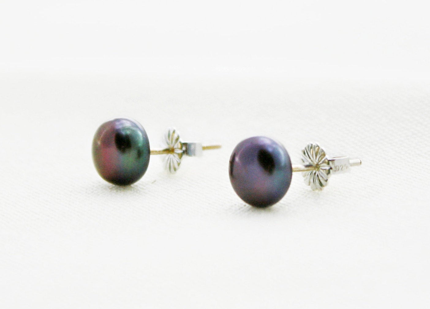 Midnight Black Pearl Studs