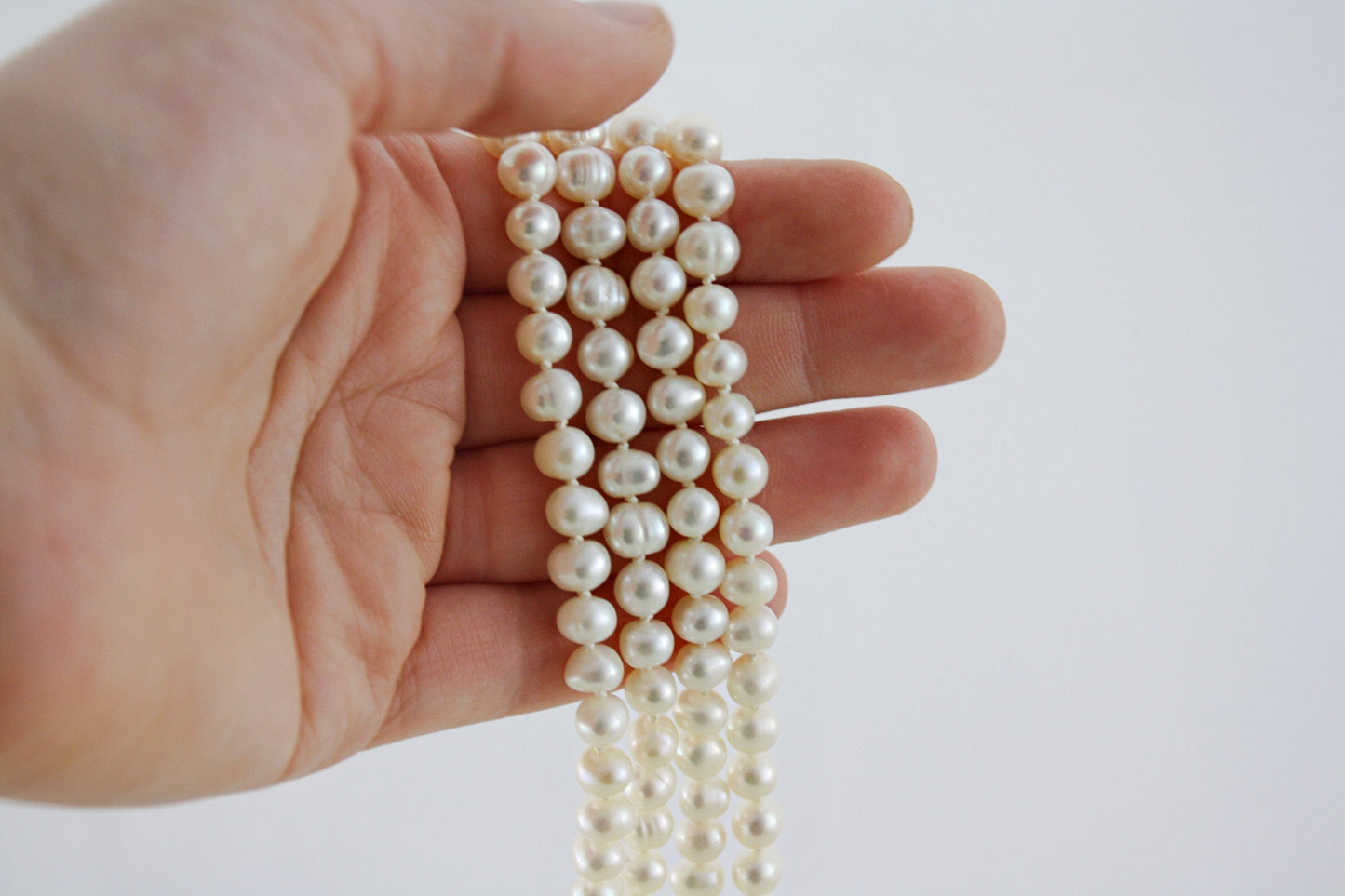 Elegant Knotted Pearl Necklace | The Pearled Squirrel