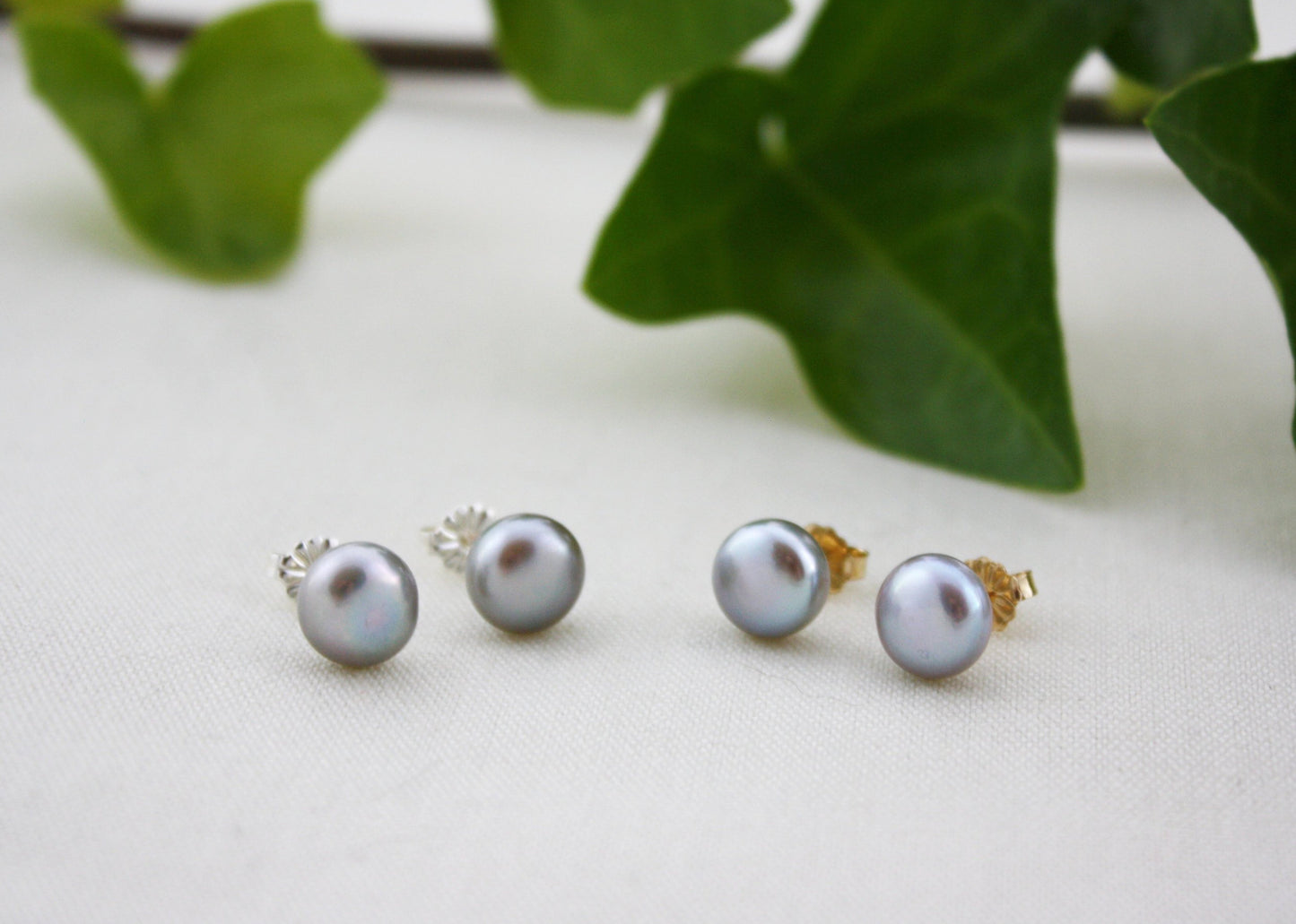 Cirrus Gray Pearl Studs