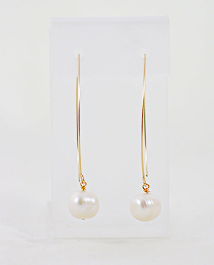 French Wire Pearl Drop Earrings