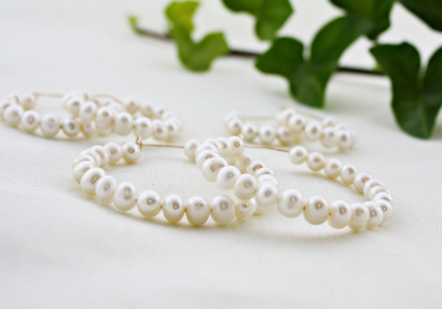 Freshwater Pearl Hoop Earrings