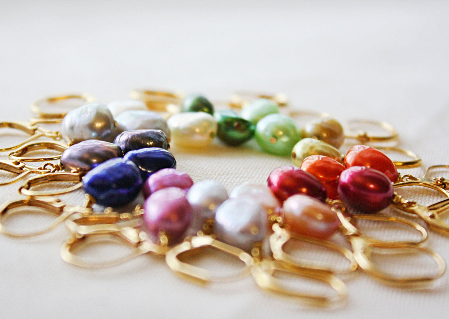 Cirrus Gray Pearl Drop Earrings