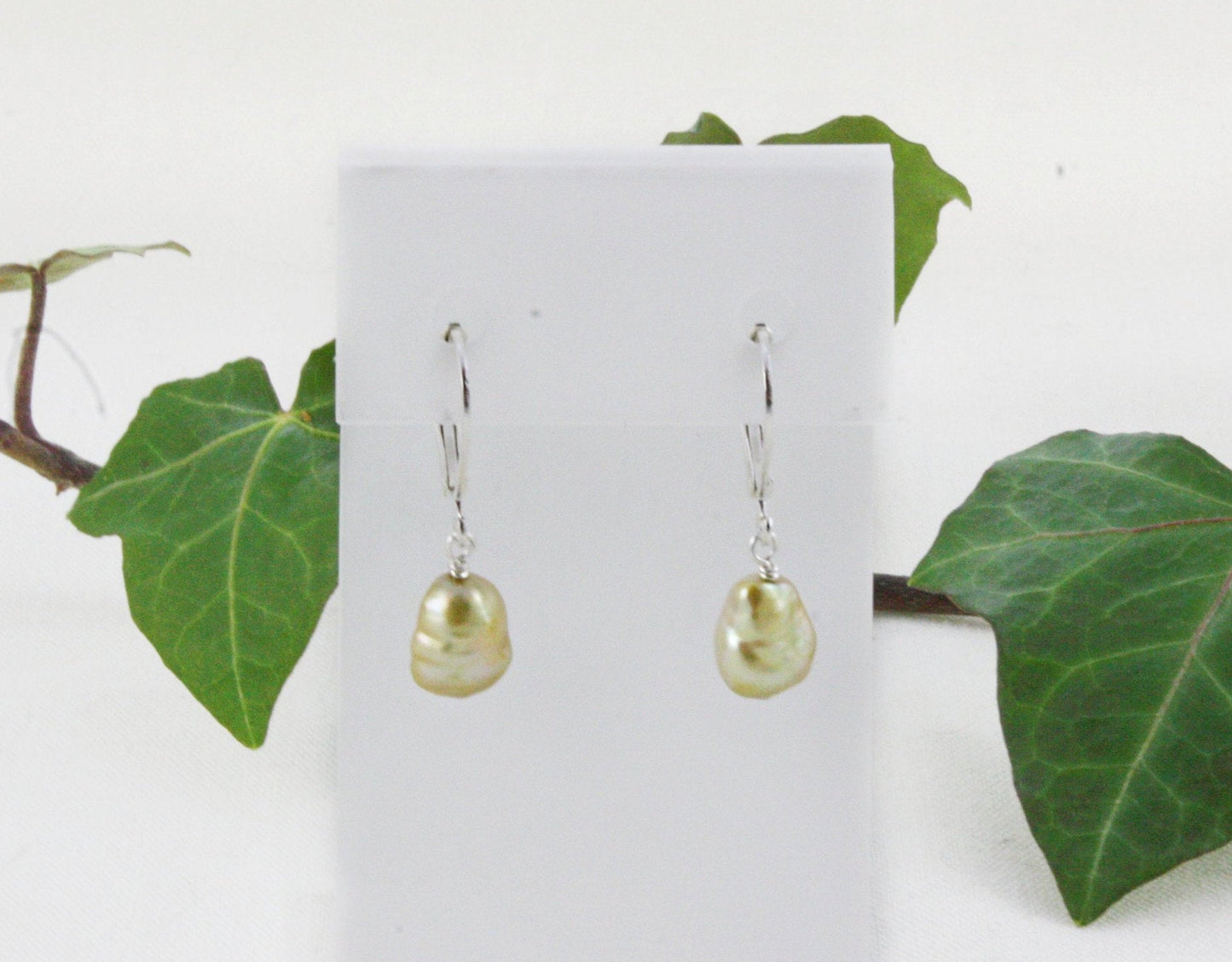 Champagne Pearl Drop Earrings