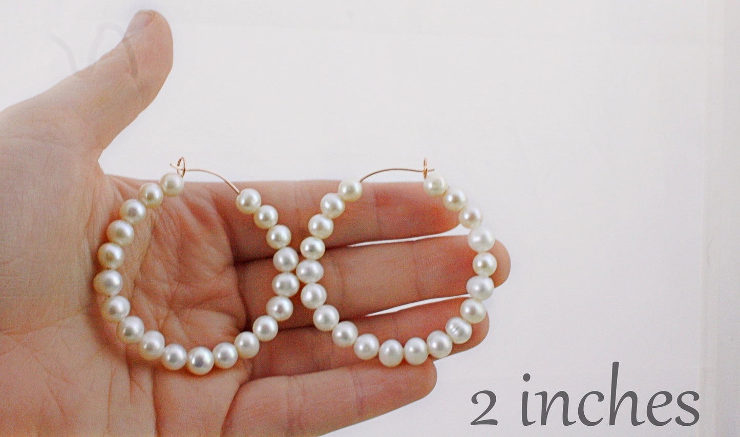 Freshwater Pearl Hoop Earrings