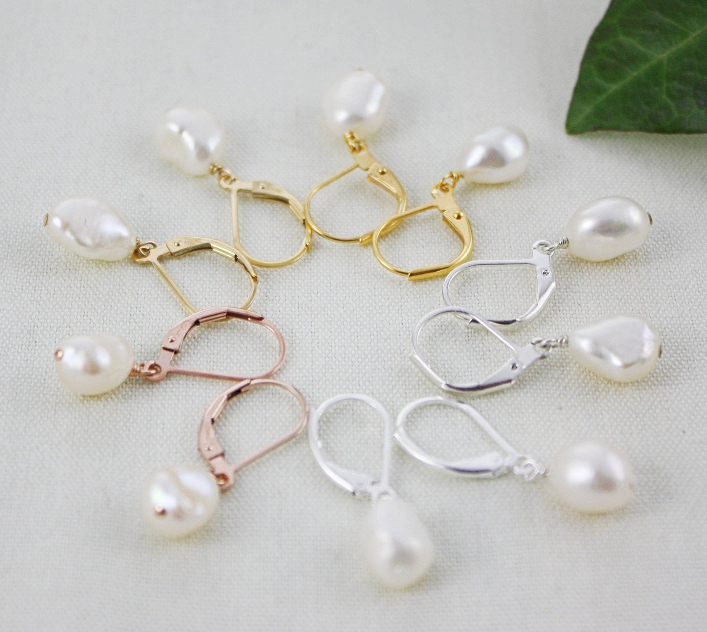 Classic White Pearl Drop Earrings