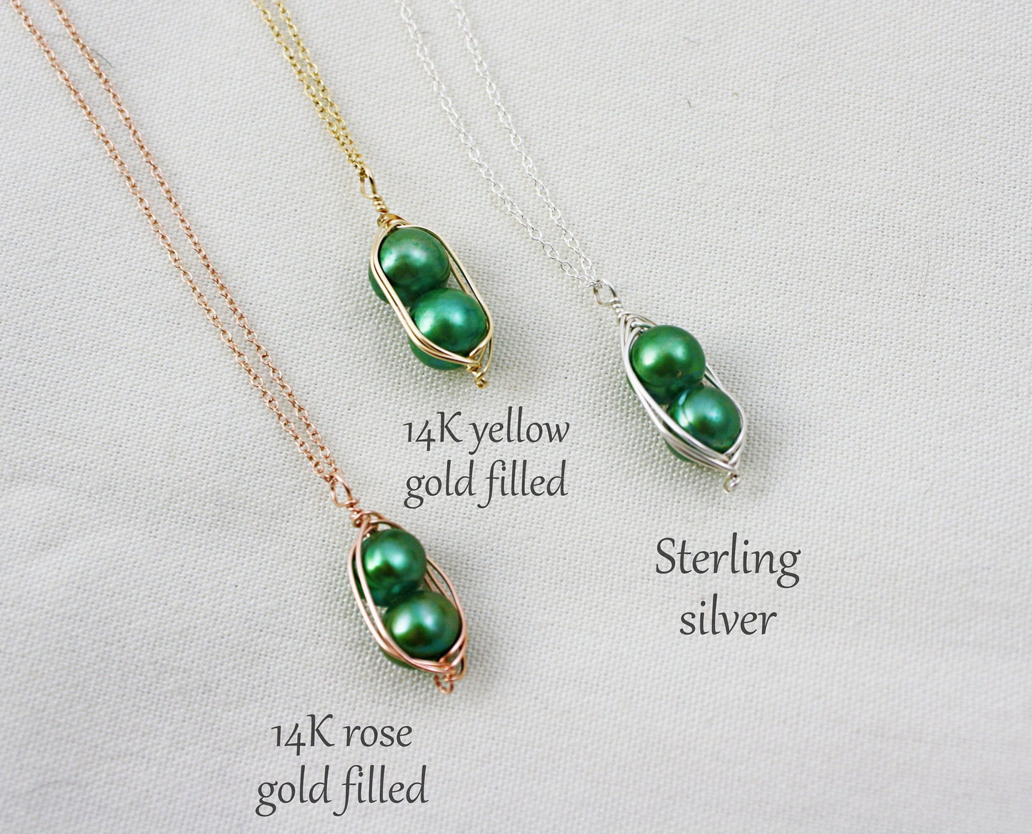 Two Peas in a Pod Friendship Necklace (Set of 2)