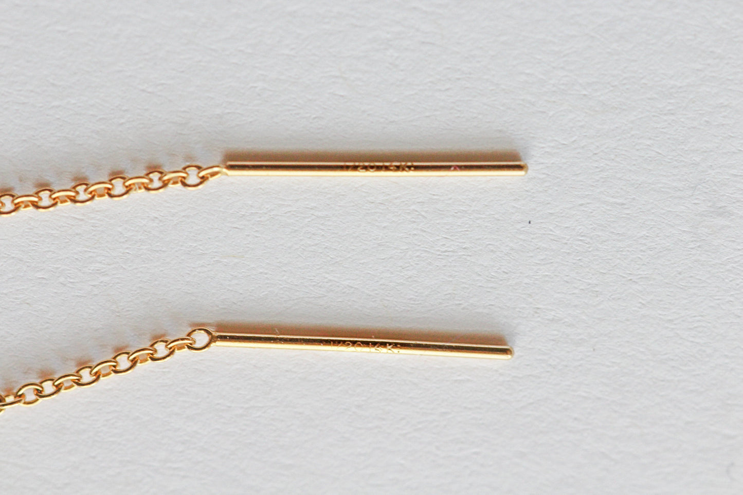 Green Emerald Threader Earrings - May Birthstone