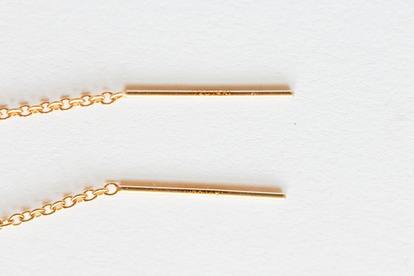 Aquamarine Threader Earrings - March Birthstone