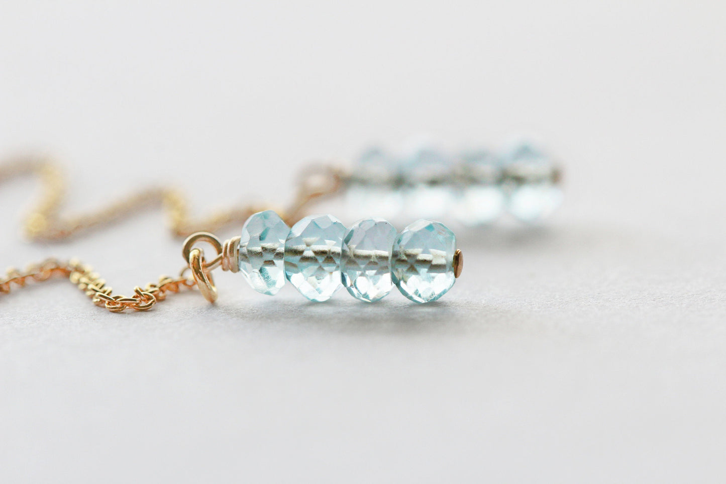 Topaz Threader Earrings - November Birthstone