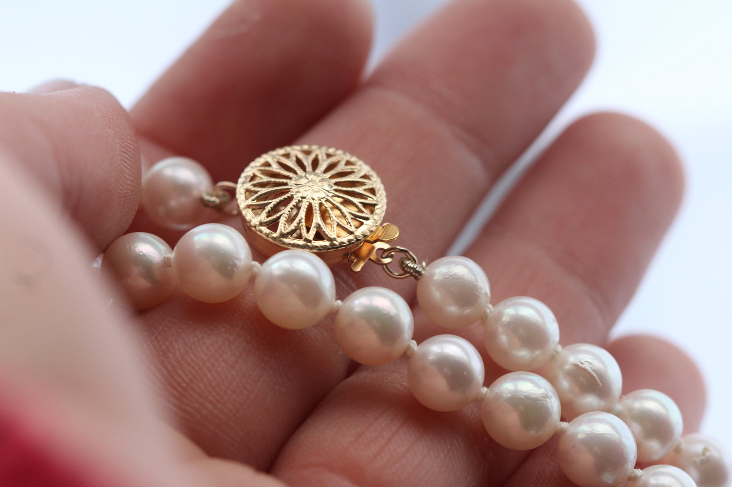 Rosé Akoya Classic Pearl Necklace | The Pearled Squirrel