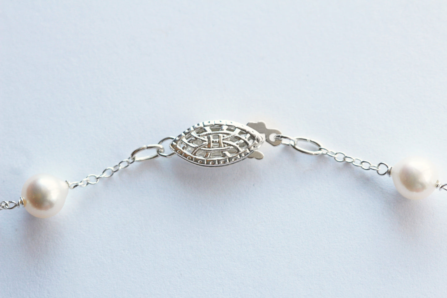 Tin Cup Pearl Necklace