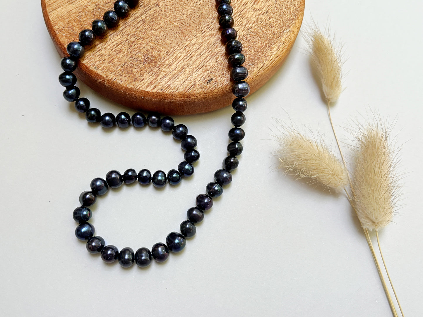 Black Freshwater Pearl Necklace | The Pearled Squirrel