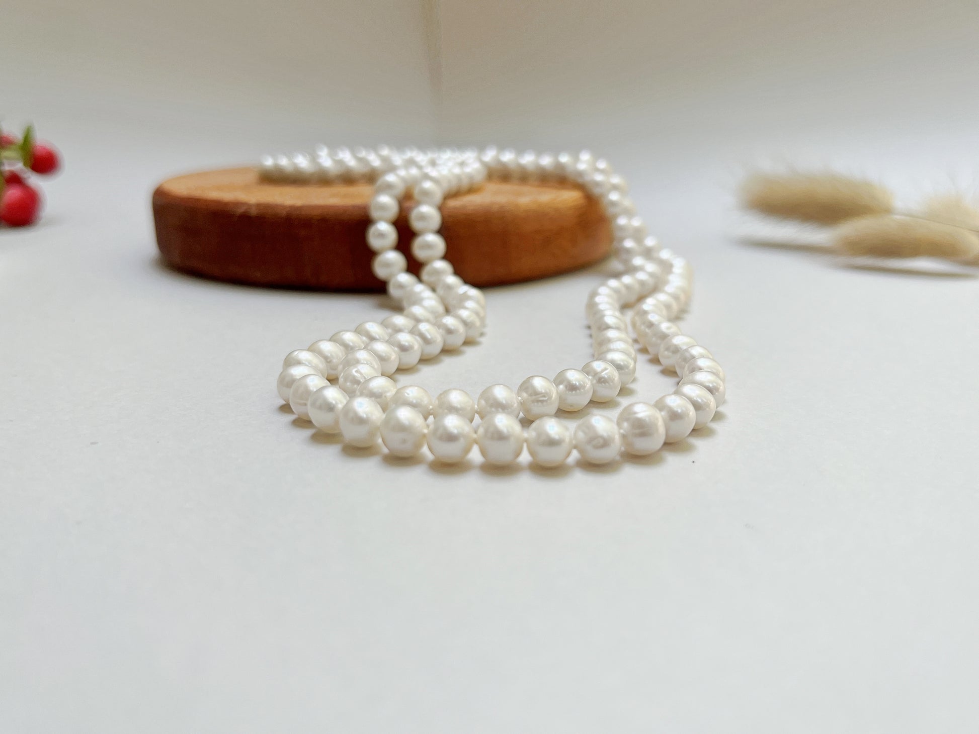 Elegant Knotted Pearl Necklace | The Pearled Squirrel