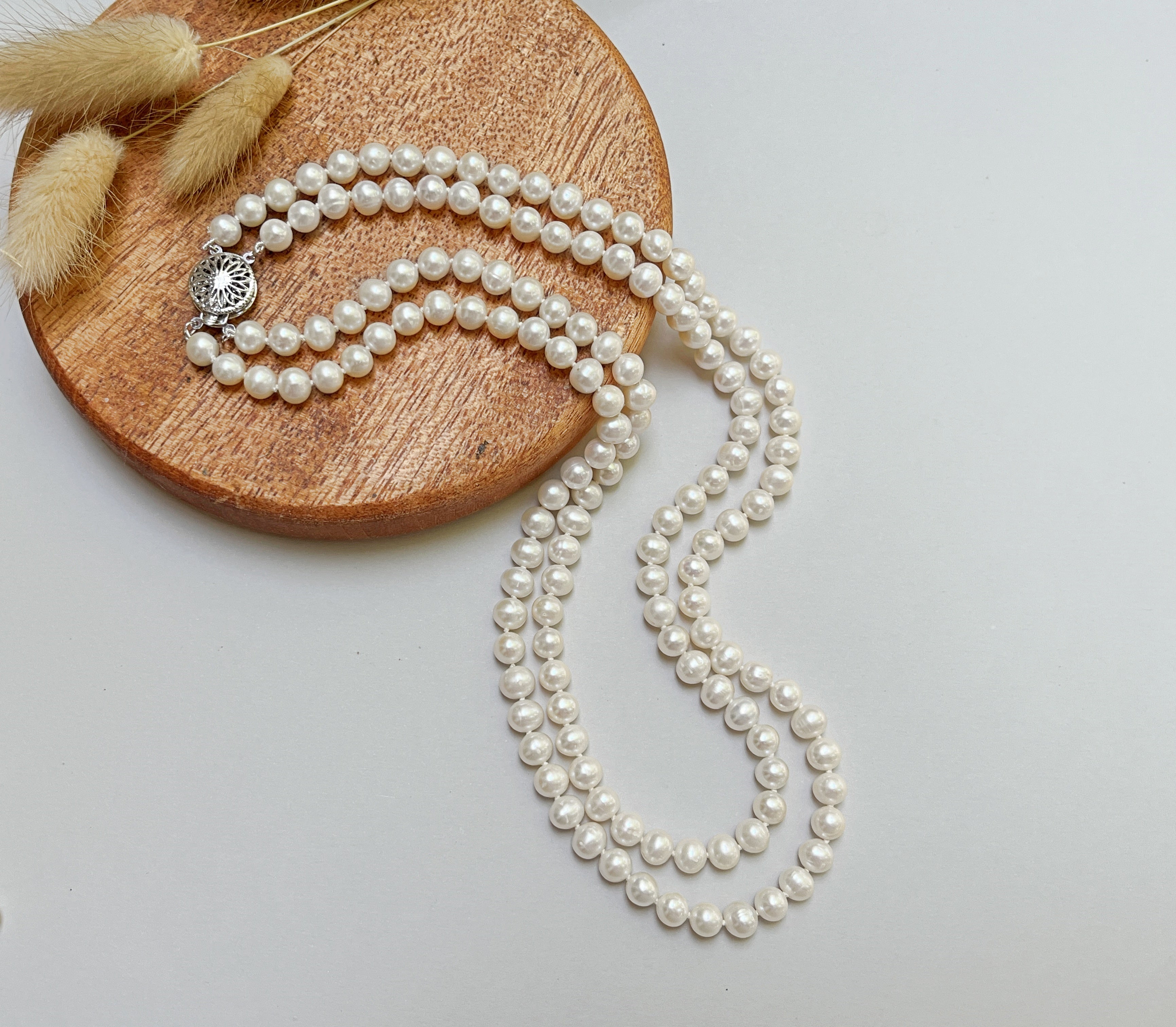 Twisted Pearl Necklace 2024 Multistrand Pearl Bridal Necklace Wedding Jewelry Necklaces for Brides Bridal Jewelry Multi Strand Necklace