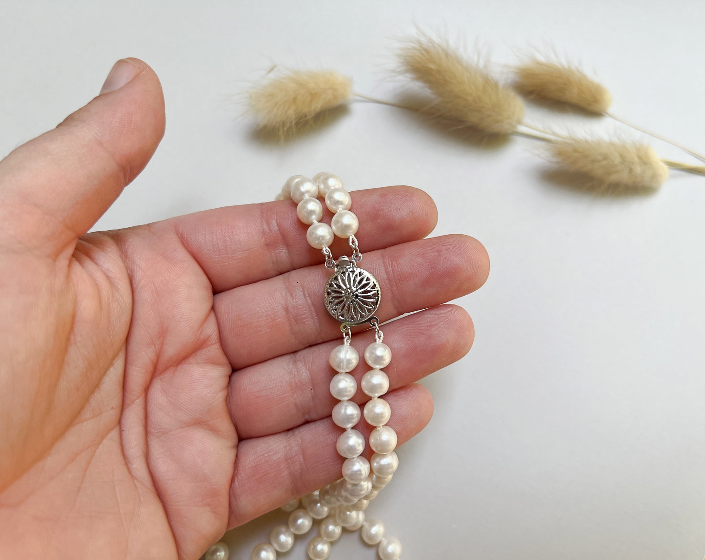 Elegant Knotted Pearl Necklace | The Pearled Squirrel