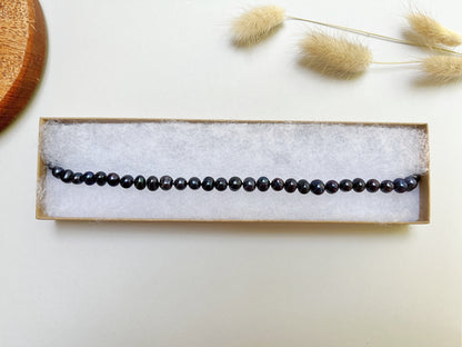 Black Freshwater Pearl Necklace | The Pearled Squirrel