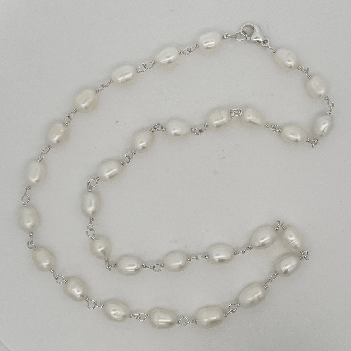 Rosary Style Pearl Necklace
