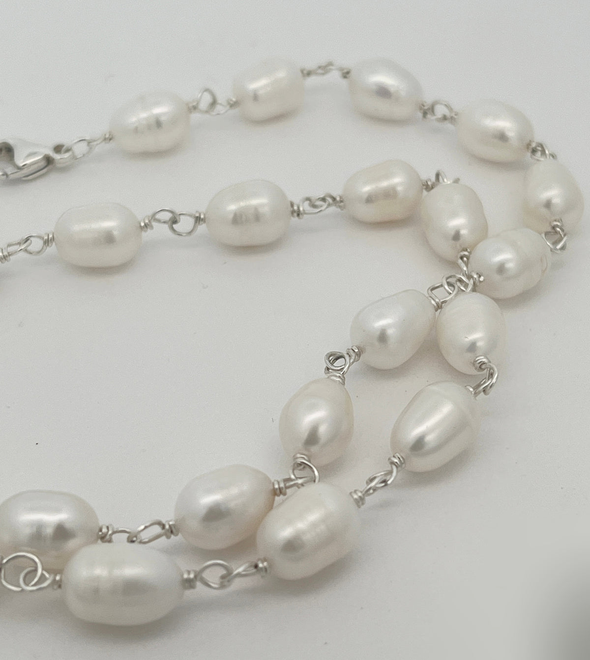 Rosary Style Pearl Necklace