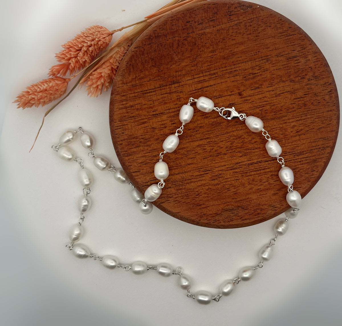 Rosary Style Pearl Necklace