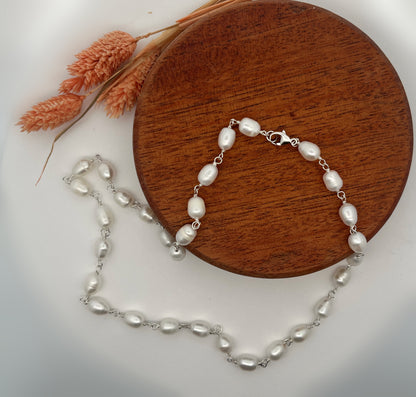 Rosary Style Pearl Necklace