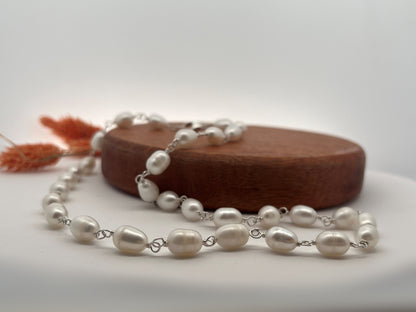 Rosary Style Pearl Necklace