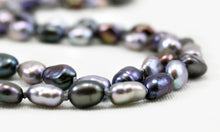 Load image into Gallery viewer, Black Pearl Necklace, Gray Pearl Necklace, Freshwater Pearl Necklace, Baroque Pearls, Real Pearl Necklace, Personalized Gift
