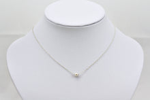Load image into Gallery viewer, Pearl Solitaire Necklace, Single Pearl Necklace, Dainty Pearl Necklace, Simple Choker, Floating Pearl, Freshwater Pearl, Gift for Her
