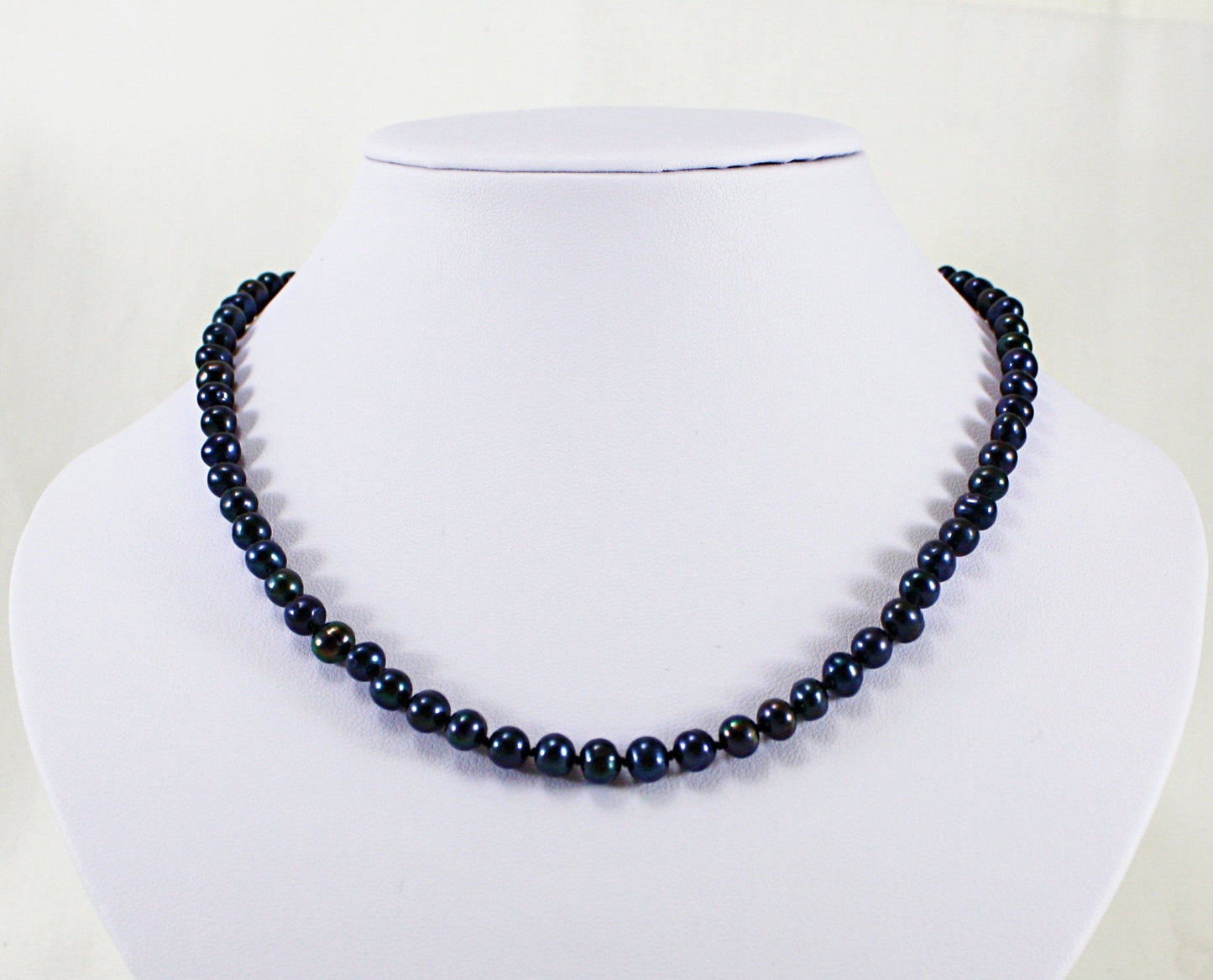 Midnight Black Freshwater Pearl Necklace