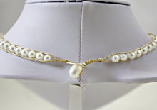Load image into Gallery viewer, Leather Boho Pearl Choker
