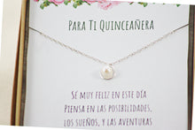 Load image into Gallery viewer, Quinceañera Gift, Quinceañera Necklace, Quinceañera Gift for Daughter, Quinceañera Gift for Niece, 15th Birthday Gift, Quinceañera Jewelry
