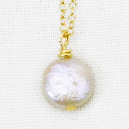 Pearl Coin Pendant Necklace